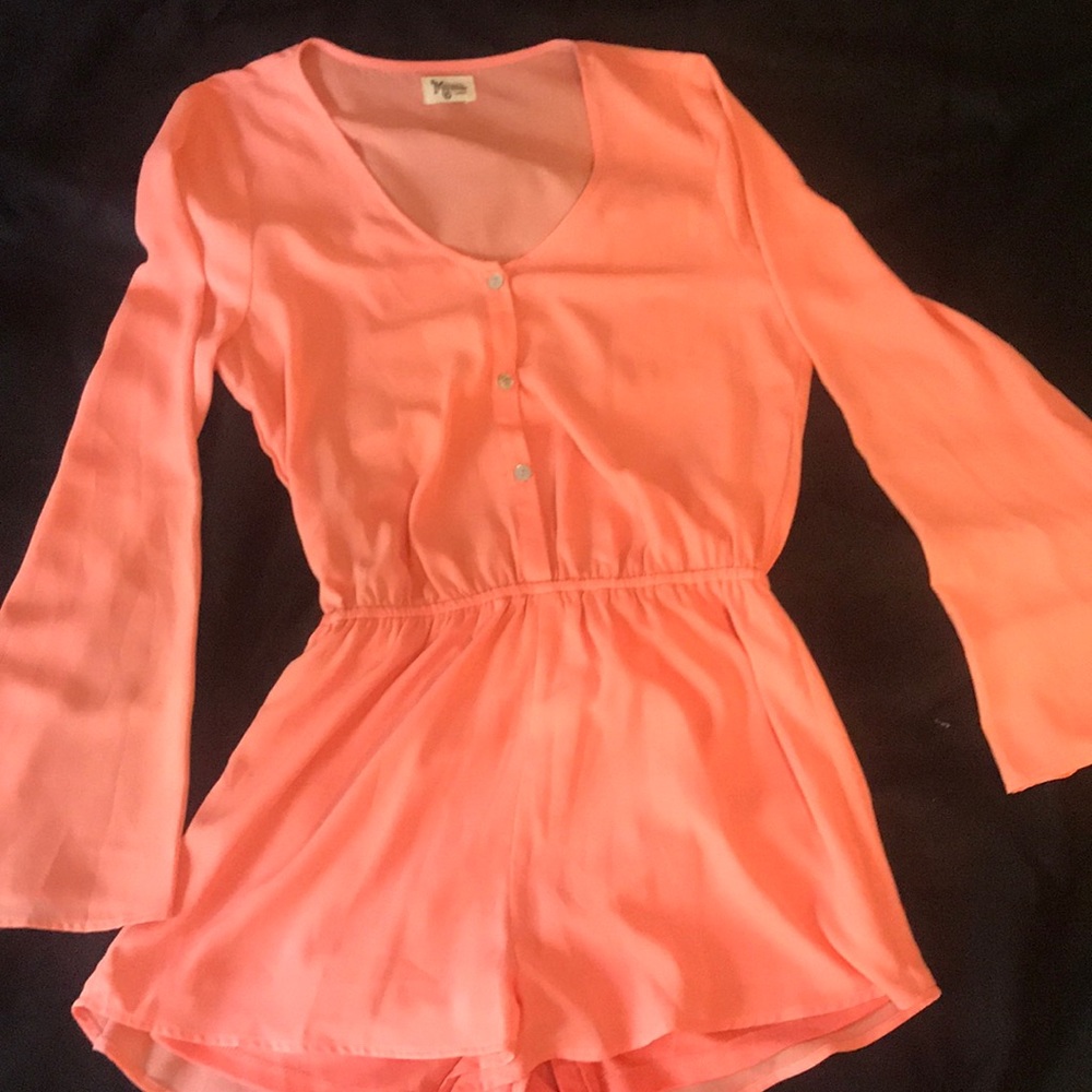 Show Me Your Mumu Coral Romper